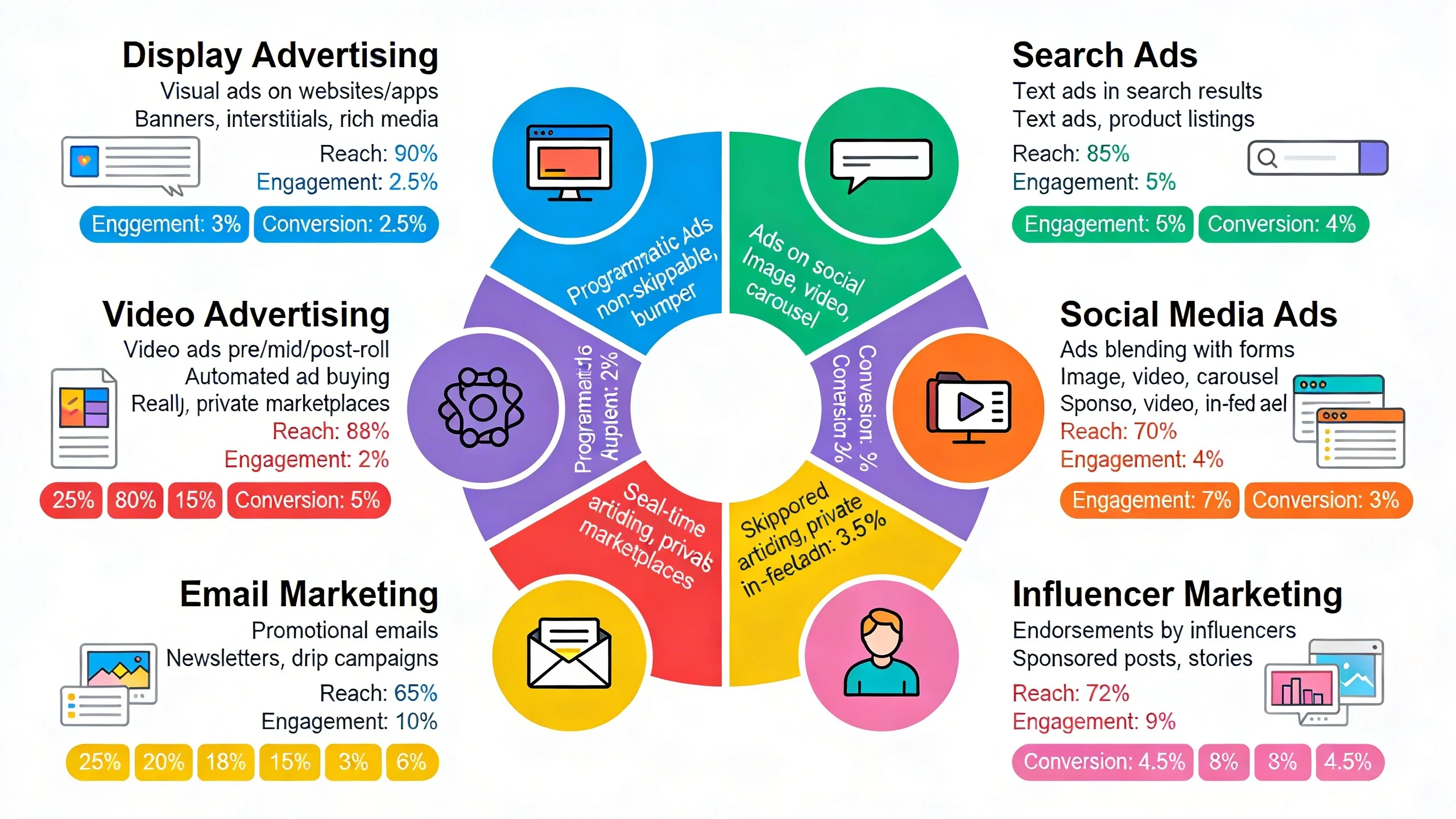 Digital advertising and digital ads infographic 1