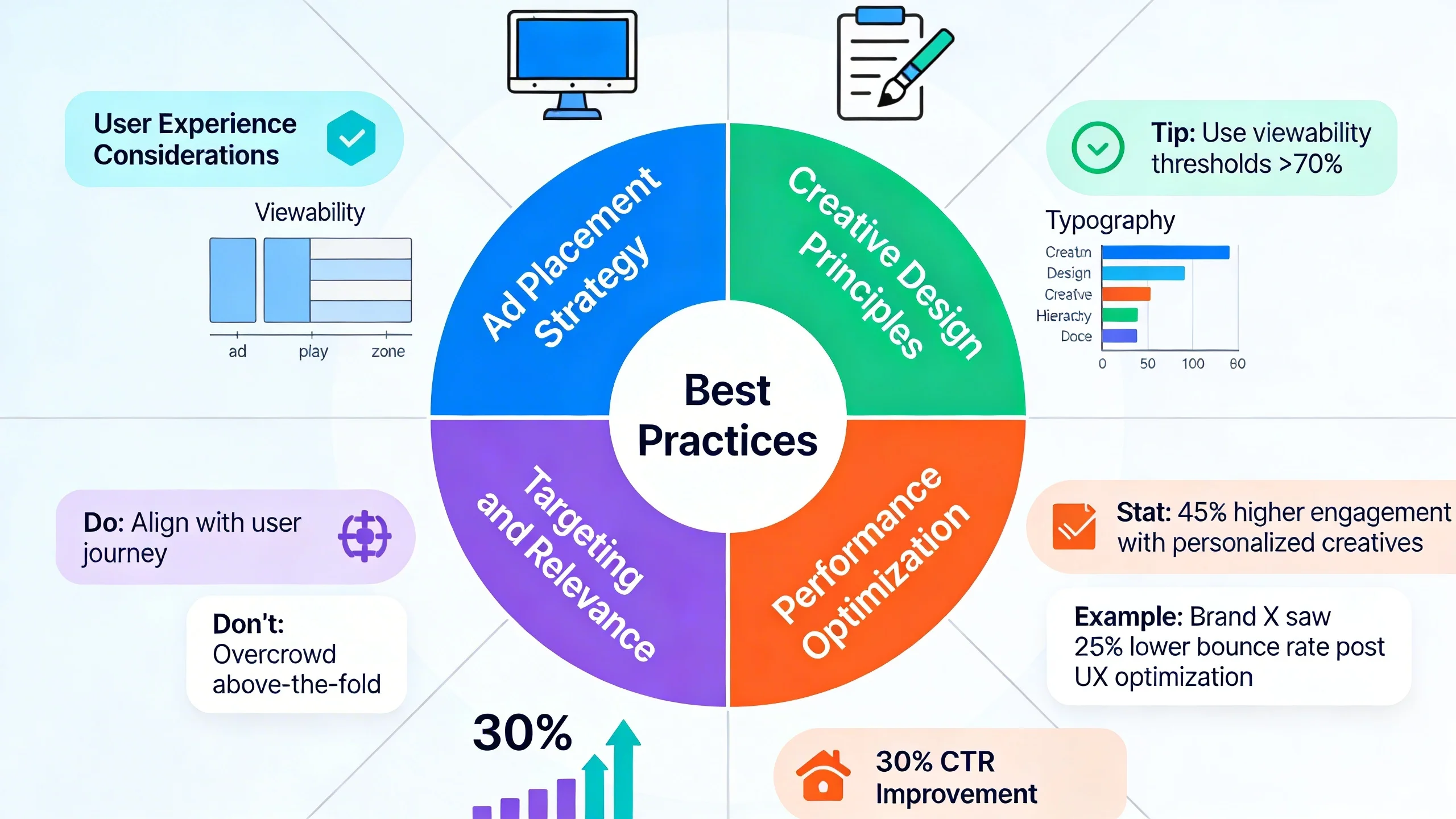 The best practices of digital display advertising for websites infographic 2